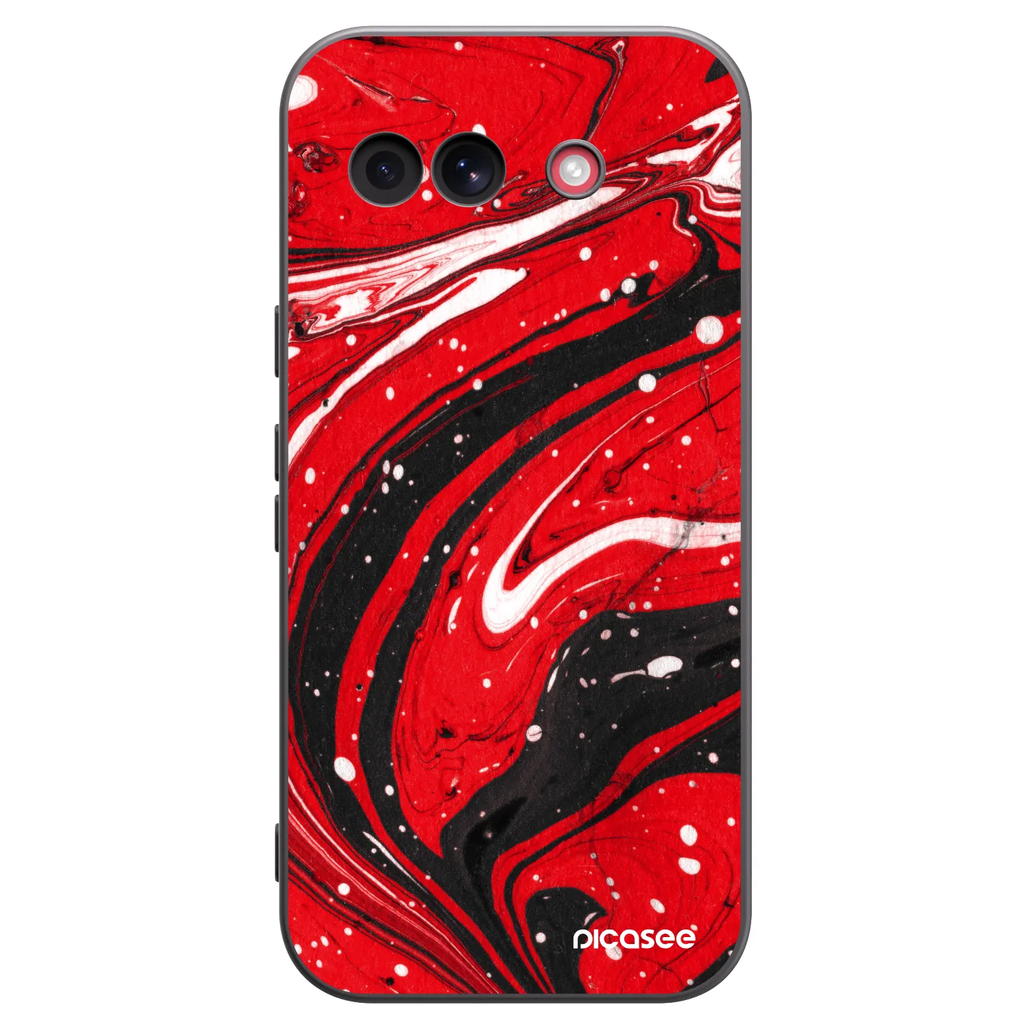 Picasee Google Pixel 10a Hülle - Schwarzes Silikon - Red black