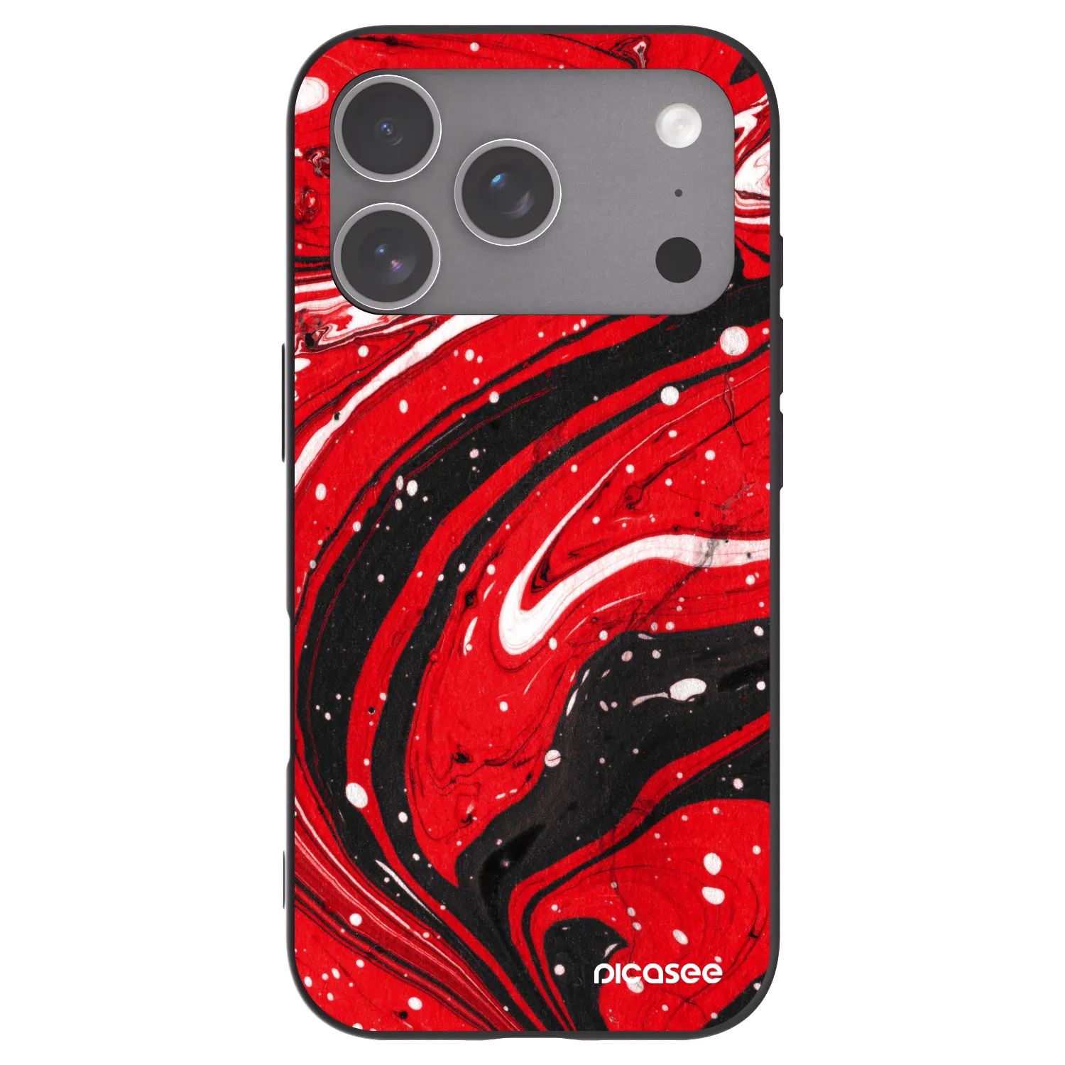 Picasee Apple iPhone 18 Pro Hülle - Schwarzes Silikon - Red black