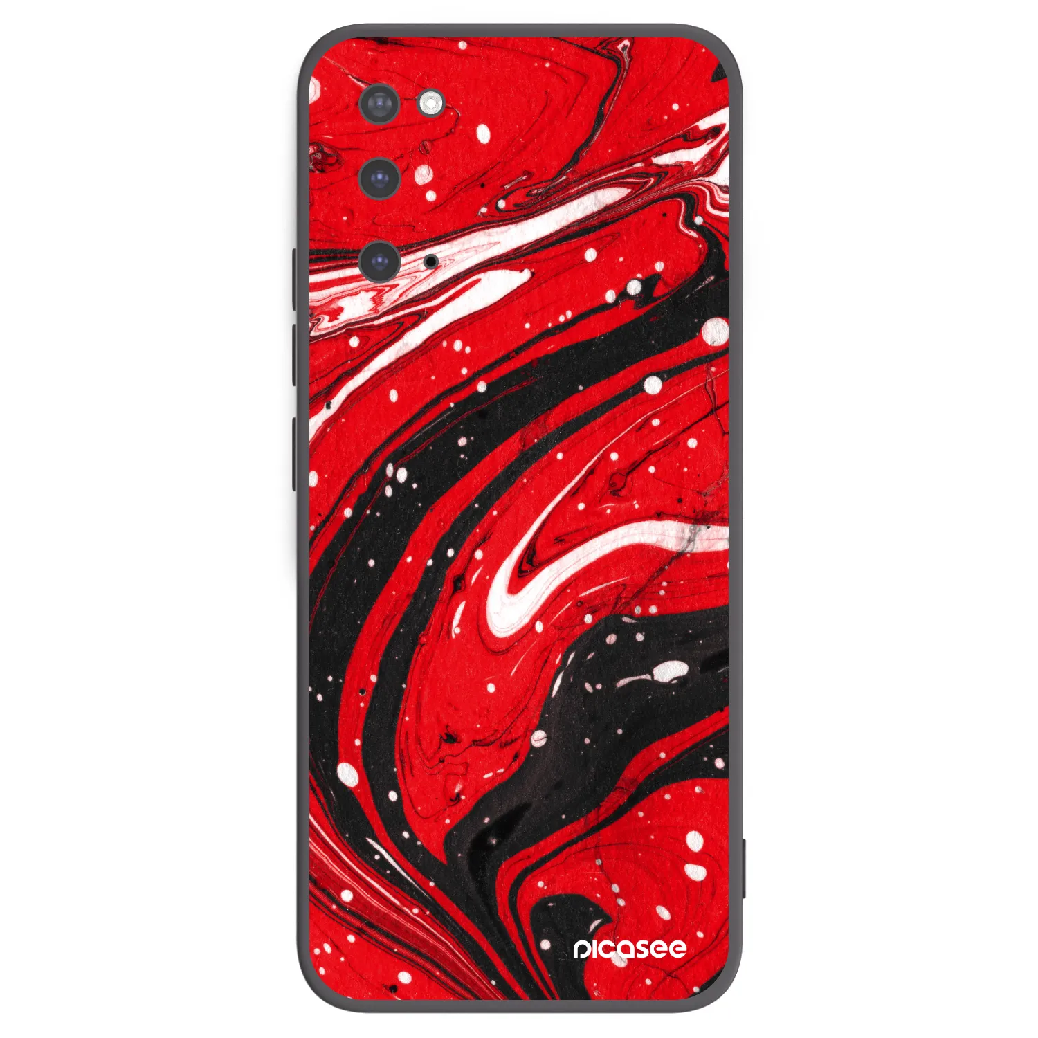 Picasee Samsung Galaxy S20 G980F Hülle - Schwarzes Silikon - Red black