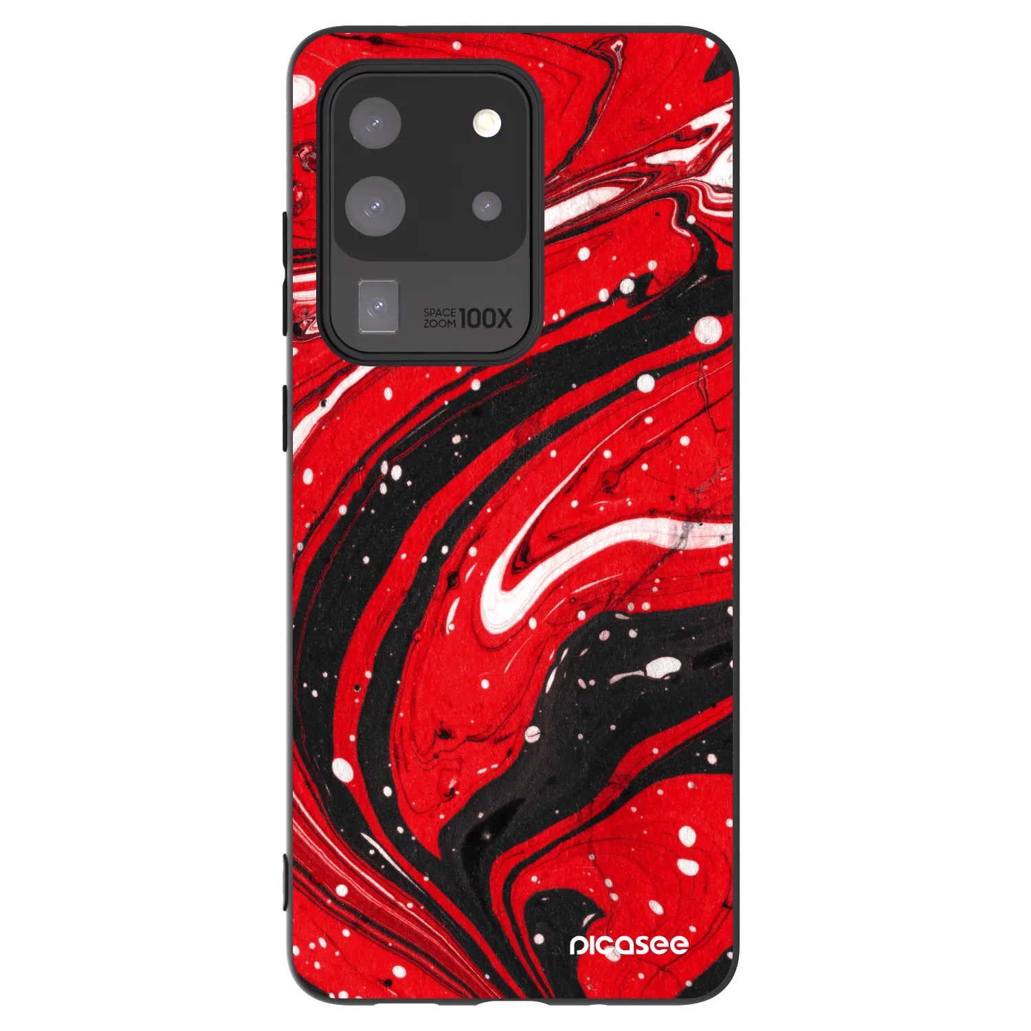 Picasee Samsung Galaxy S20 Ultra 5G G988F Hülle - Schwarzes Silikon - Red black