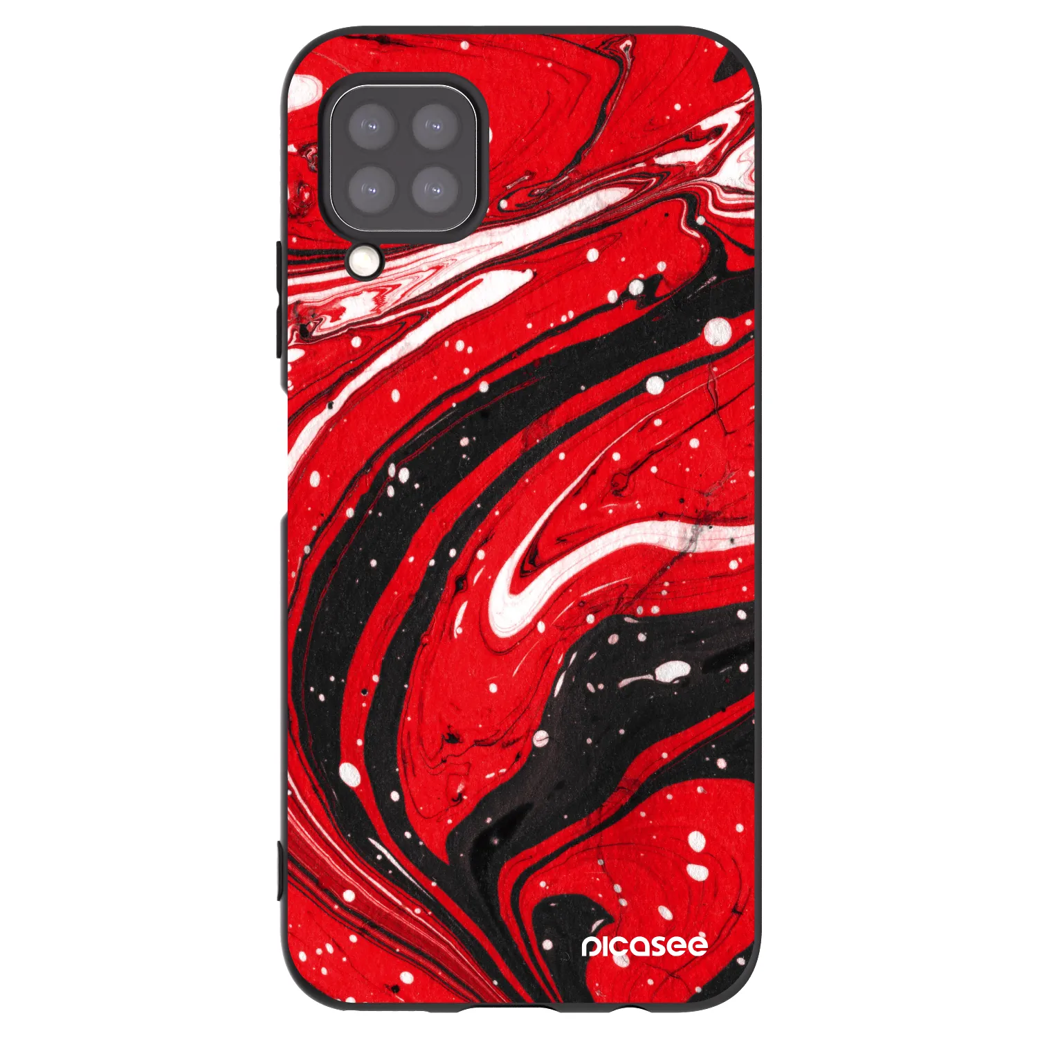 Picasee Huawei P40 Lite Hülle - Schwarzes Silikon - Red black