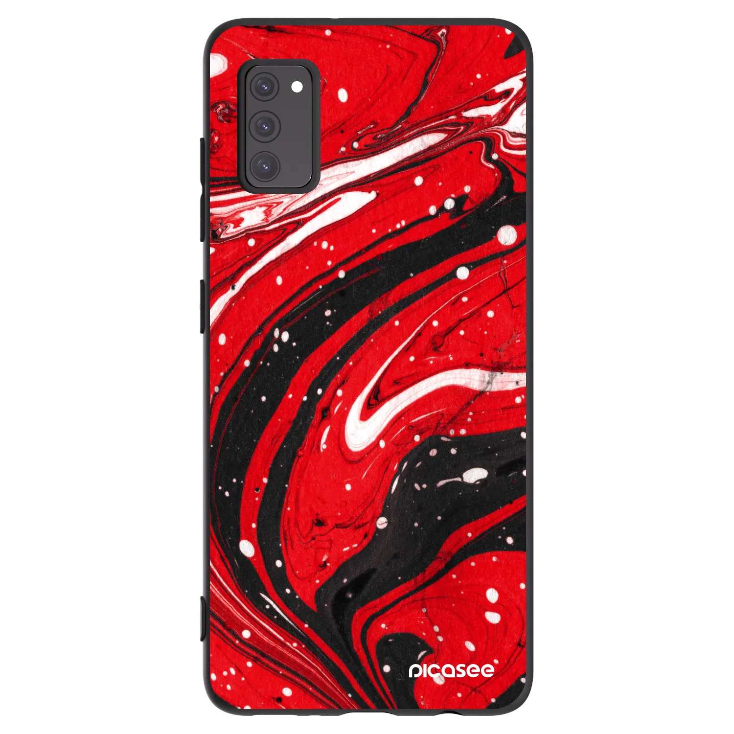Picasee Samsung Galaxy A41 A415F Hülle - Schwarzes Silikon - Red black