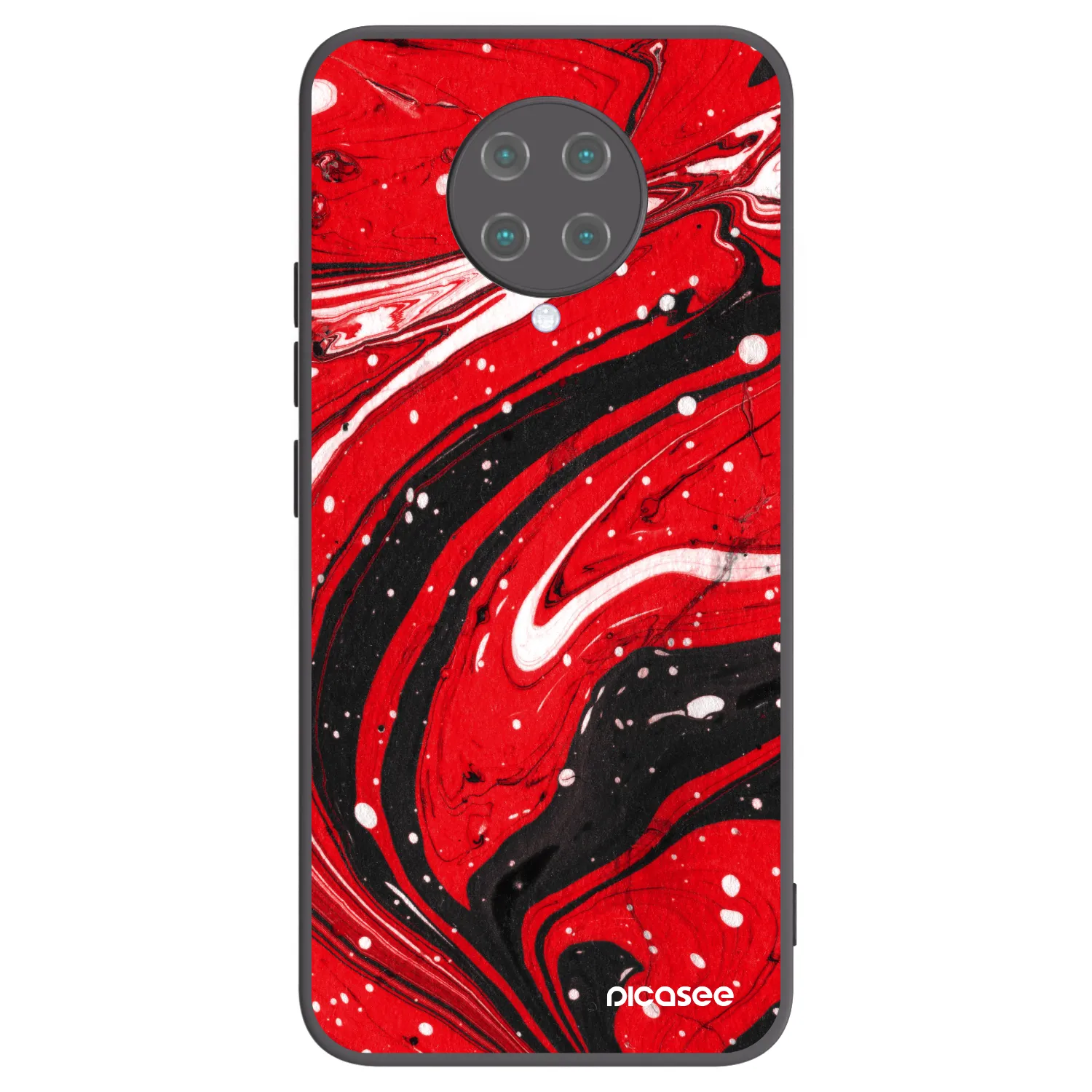 Picasee Xiaomi Poco F2 Pro Hülle - Schwarzes Silikon - Red black