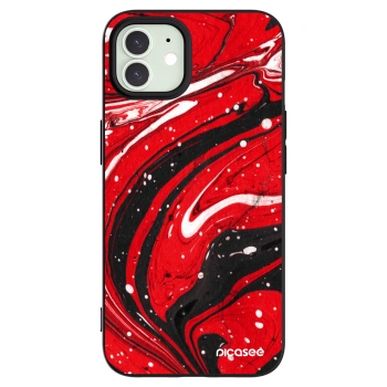 Picasee Apple iPhone 12 Pro Hülle - Schwarzes Silikon - Red black