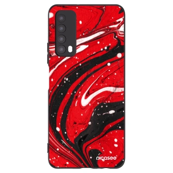 Picasee Huawei P Smart 2021 Hülle - Schwarzes Silikon - Red black