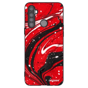 Picasee Realme 5 Hülle - Schwarzes Silikon - Red black