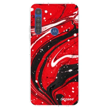 Hülle für Motorola Moto G8 - Red black