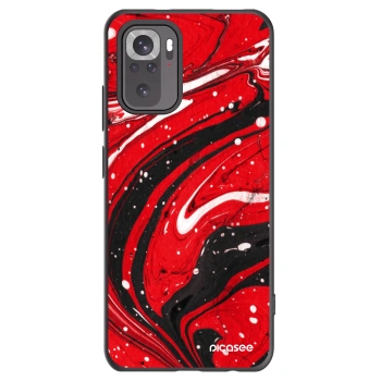Picasee Xiaomi Redmi Note 10 Hülle - Schwarzes Silikon - Red black
