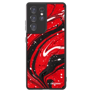 Hülle für Samsung Galaxy S21 Ultra 5G G998B - Red black