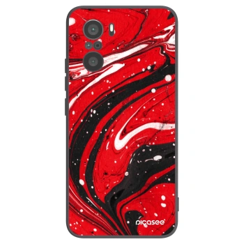 Picasee Xiaomi Poco F3 Hülle - Schwarzes Silikon - Red black