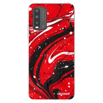 Picasee Xiaomi Redmi 9T Hülle - Schwarzes Silikon - Red black