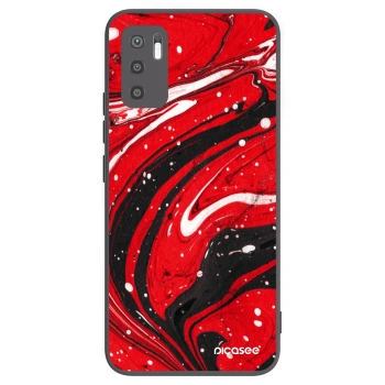 Picasee Xiaomi Redmi Note 10 5G Hülle - Schwarzes Silikon - Red black
