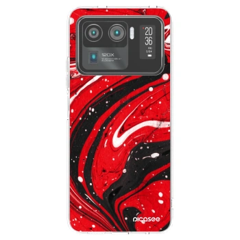 Picasee Xiaomi Mi 11 Ultra Hülle - Transparentes Silikon - Red black