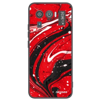 Picasee Xiaomi Mi 11 Ultra Hülle - Schwarzes Silikon - Red black