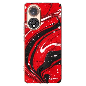 Picasee Huawei Nova 9 Hülle - Transparentes Silikon - Red black