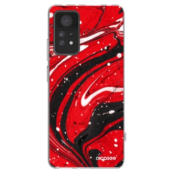 Picasee Xiaomi Redmi Note 11 Pro Hülle - Transparentes Silikon - Red black
