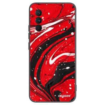 Picasee Realme GT Master Edition 5G Hülle - Schwarzes Silikon - Red black