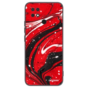Picasee Xiaomi Redmi 10C Hülle - Schwarzes Silikon - Red black