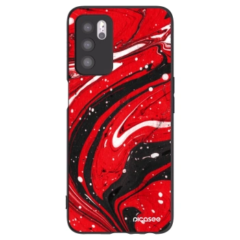 Picasee OPPO A16 Hülle - Schwarzes Silikon - Red black
