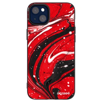 Picasee Apple iPhone 14 Plus Hülle - Schwarzes Silikon - Red black