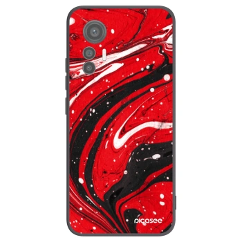 Picasee Xiaomi 12 Lite Hülle - Schwarzes Silikon - Red black