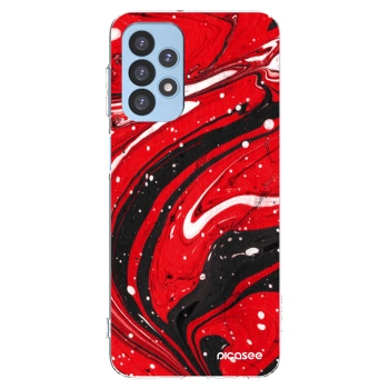 Picasee Samsung Galaxy A23 A235F 4G Hülle - Transparentes Silikon - Red black