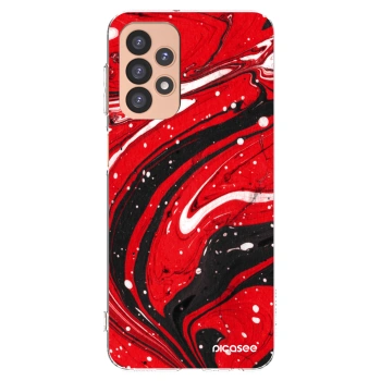 Picasee Samsung Galaxy A23 A236B 5G Hülle - Transparentes Silikon - Red black
