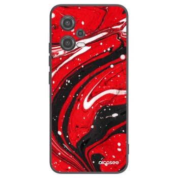 Picasee Xiaomi Poco X5 Hülle - Schwarzes Silikon - Red black