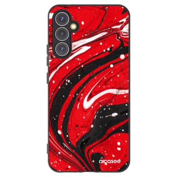 Picasee Samsung Galaxy A34 5G A346B Hülle - Schwarzes Silikon - Red black