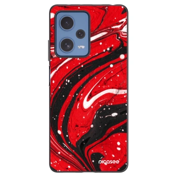 Picasee Xiaomi Redmi Note 12 Pro 5G Hülle - Schwarzes Silikon - Red black