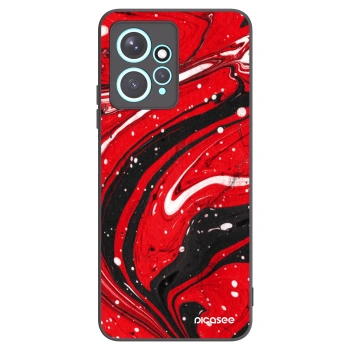 Picasee Xiaomi Redmi Note 12 4G Hülle - Schwarzes Silikon - Red black