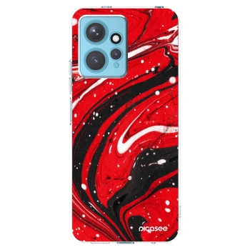Picasee Xiaomi Redmi Note 12 4G Hülle - Transparentes Silikon - Red black
