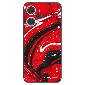 Picasee Xiaomi Poco F5 Hülle - Schwarzes Silikon - Red black