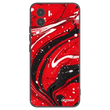 Picasee Xiaomi Redmi A2 Hülle - Schwarzes Silikon - Red black