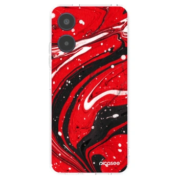 Picasee Realme 10 4G Hülle - Transparentes Silikon - Red black