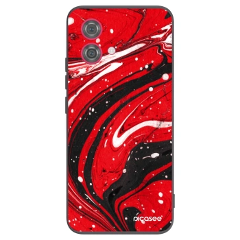 Hülle für Motorola Moto G84 5G - Red black