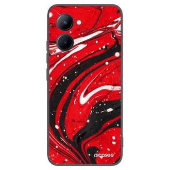 Picasee Realme C33 (2023) Hülle - Schwarzes Silikon - Red black