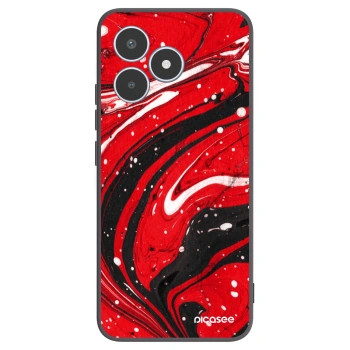 Picasee Realme C53 Hülle - Schwarzes Silikon - Red black