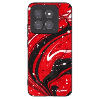 Picasee Xiaomi 14 Hülle - Schwarzes Silikon - Red black