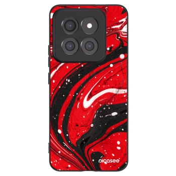 Picasee Xiaomi 14 Pro Hülle - Schwarzes Silikon - Red black