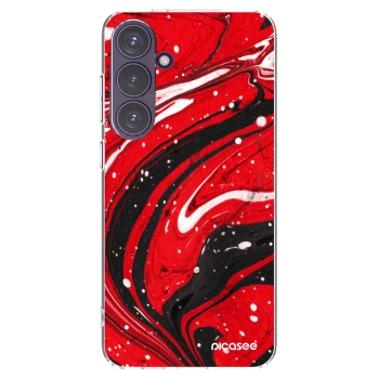 Picasee Samsung Galaxy S24+ S926B 5G Hülle - Transparentes Silikon - Red black