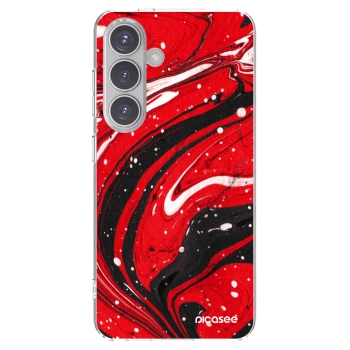 Picasee Samsung Galaxy S24 S921B 5G Hülle - Transparentes Silikon - Red black
