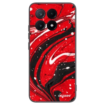Picasee Xiaomi Poco X6 Pro Hülle - Schwarzes Silikon - Red black