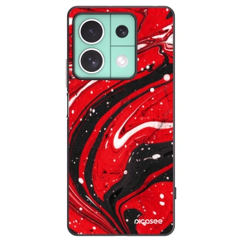 Picasee Xiaomi Redmi Note 13 5G Hülle - Schwarzes Silikon - Red black