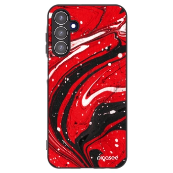 Picasee Samsung Galaxy A15 A156B 5G Hülle - Schwarzes Silikon - Red black