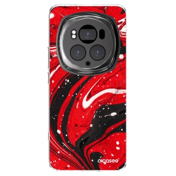Picasee Honor Magic6 Pro Hülle - Transparentes Silikon - Red black