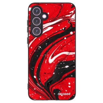 Picasee Samsung Galaxy A35 5G A356B Hülle - Schwarzes Silikon - Red black