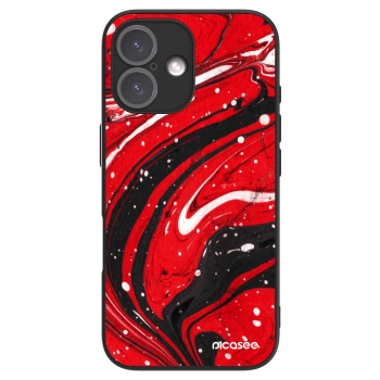 Picasee ULTIMATE CASE MagSafe für Apple iPhone 16 - Red black