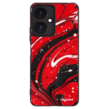 Picasee Xiaomi Redmi 13C 5G Hülle - Schwarzes Silikon - Red black
