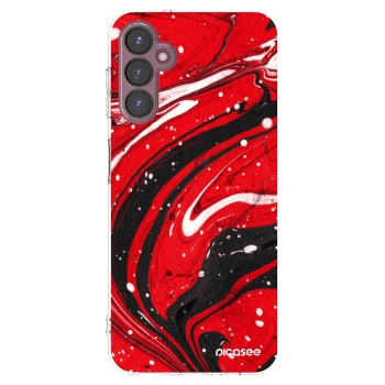 Picasee Samsung Galaxy A05s A057G Hülle - Transparentes Silikon - Red black